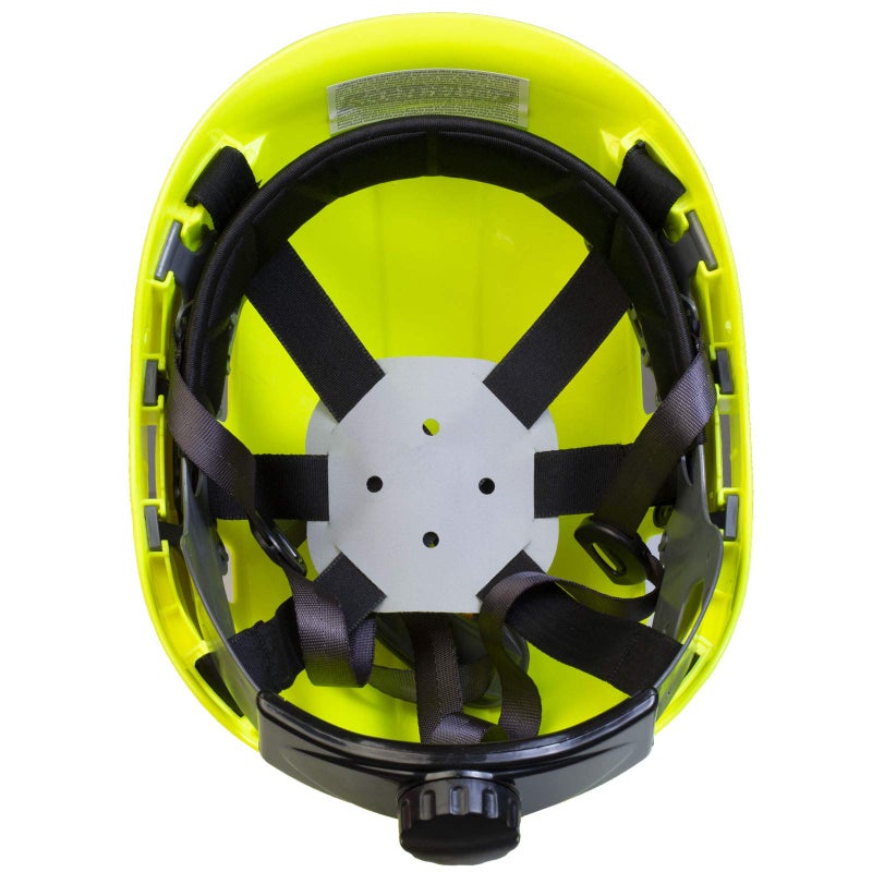 JORESTECH Hard Hat Lime ABS Work-at-Height and Rescue Slotted Ventilated Helmet with 6-Point Ratchet Suspension ANSI Z89.1-14 Certified for Work, Home, and General Headwear Protection HHAT-04 - Image 4